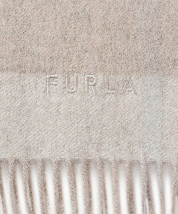 MOONBAT FURLA ウールブロックチェックラメストール/幅50cm ベージュ