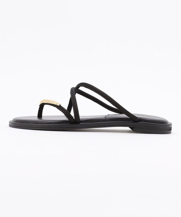 steppi メタルパーツ トング サンダル ブラック