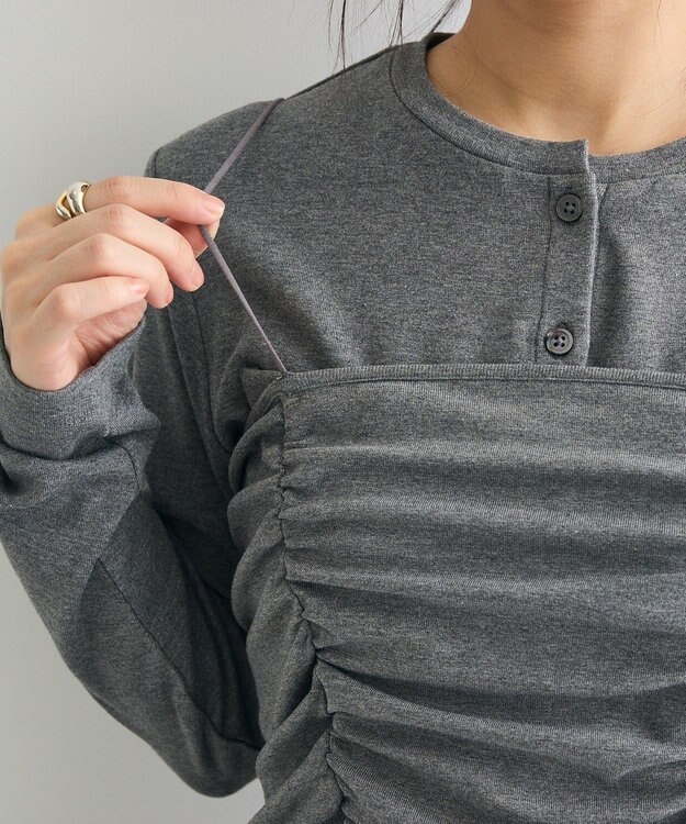 CRAFT STANDARD BOUTIQUE 2点セット/カーディガン＆ビスチェ Gray Mixture