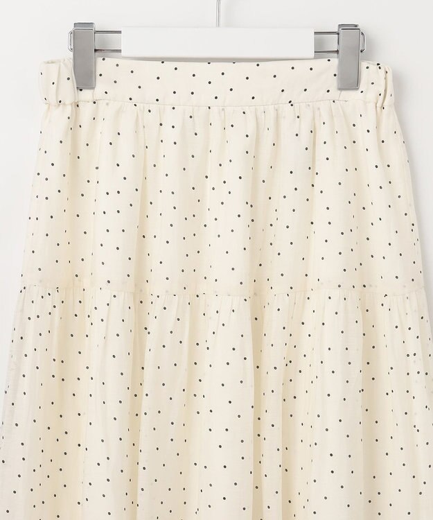 Feroux ドットティアード スカート アイボリー系1