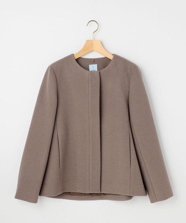 組曲 L ウールモッサ ショートコート ブラウン系