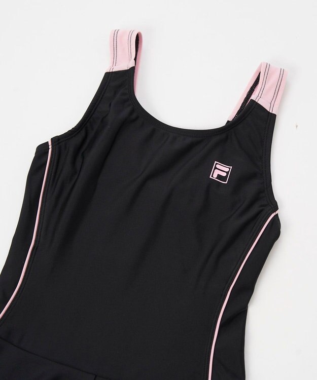 OP／FILA 【FILA】スクールワンピース水着 ブラック×ピンク