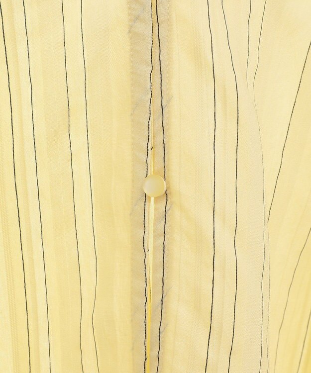 Green Parks ドロストネックシアーストライプチュニック Yellow