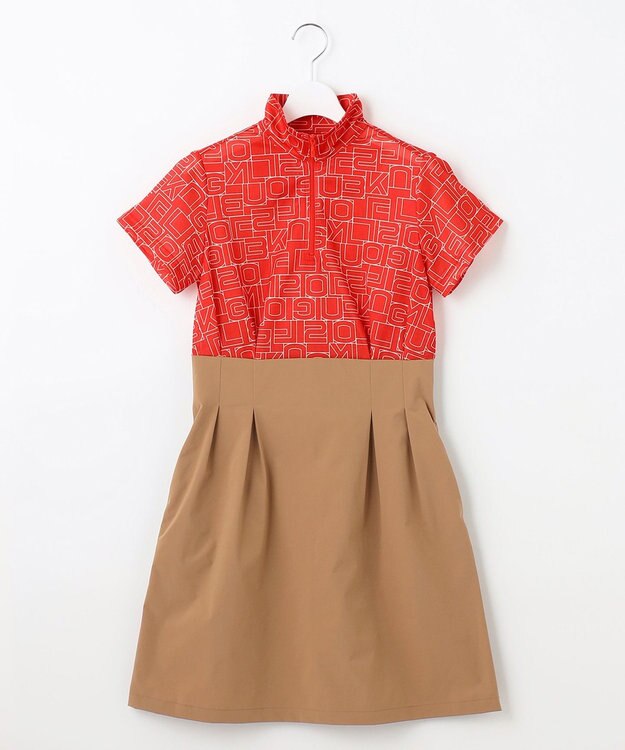 23区GOLF 盛夏対応のマルチ機能【接触冷感・UVケア・吸水速乾】【WOMEN】ドッキングワンピース オレンジ系5