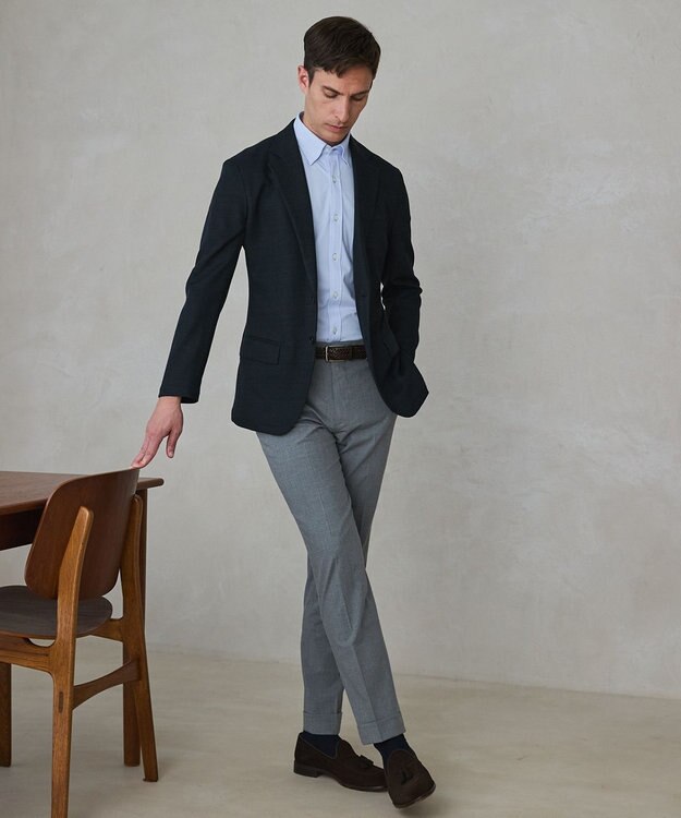 GOTAIRIKU 26年新作【ストレッチ/シワになりにくい/洗える】ハイパーストレッチ DRESS パンツ ライトグレー系