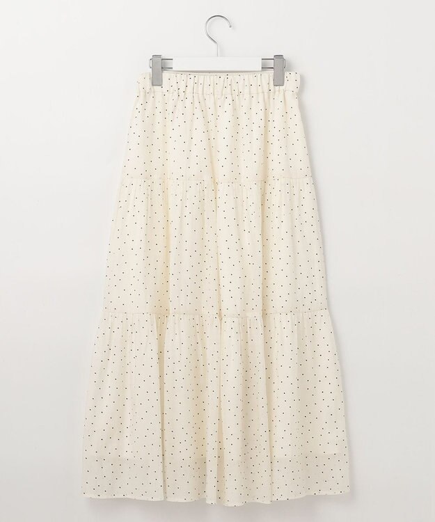 Feroux ドットティアード スカート アイボリー系1