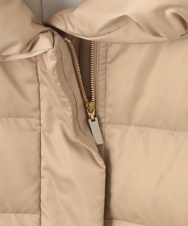 自由区 S 【撥水加工・洗える】ブライトダウンテントライン ダウンコート シャンパンベージュ