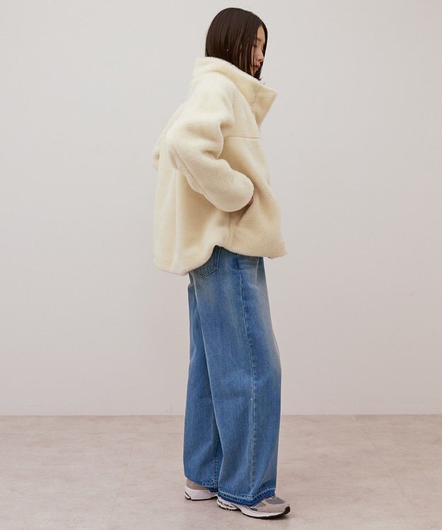 AMERICAN HOLIC スタンドベア風ボアコート Ivory