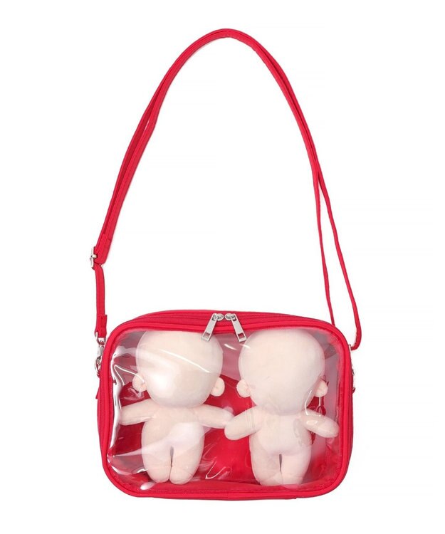 WEGO 【痛バ＆推し活グッズ】マルチWAYぬいポーチ レッド