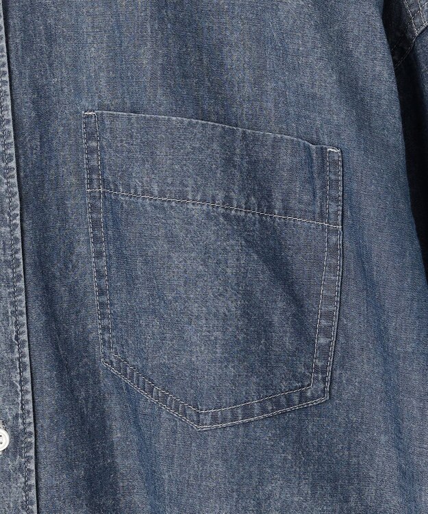 ANY L シアーデニムオーバーシャツ フェードインディゴ