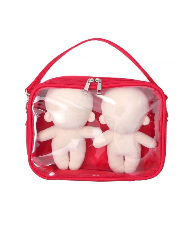 WEGO 【痛バ＆推し活グッズ】マルチWAYぬいポーチ レッド