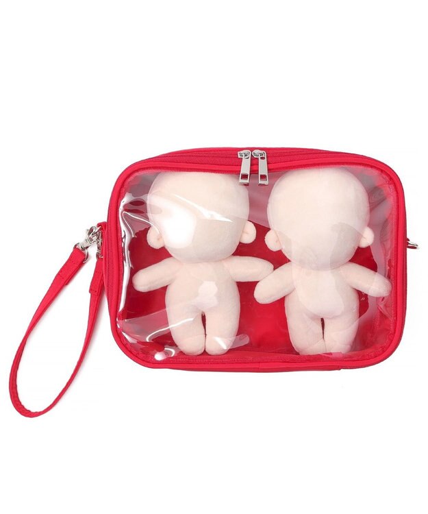 WEGO 【痛バ＆推し活グッズ】マルチWAYぬいポーチ レッド