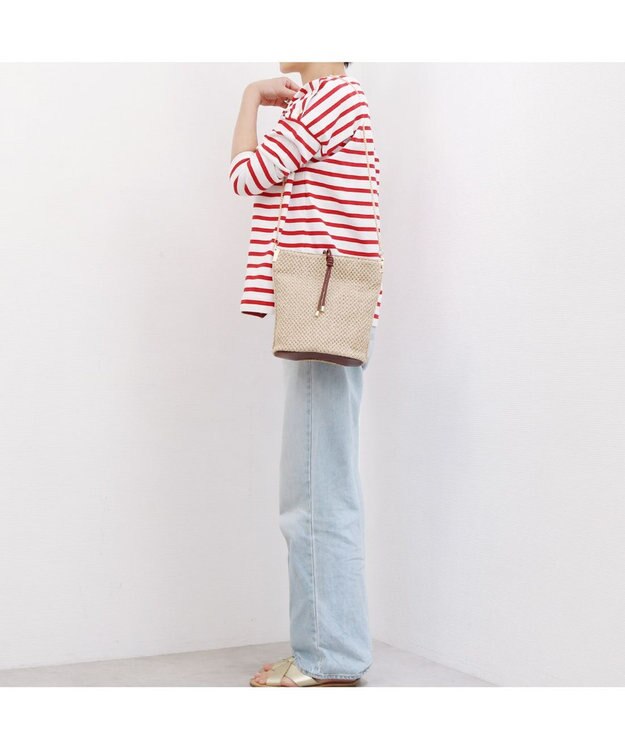 UNBILLION カシュカシュ cachecache / 口前ストラップポリプロピレンショルダー ベージュ