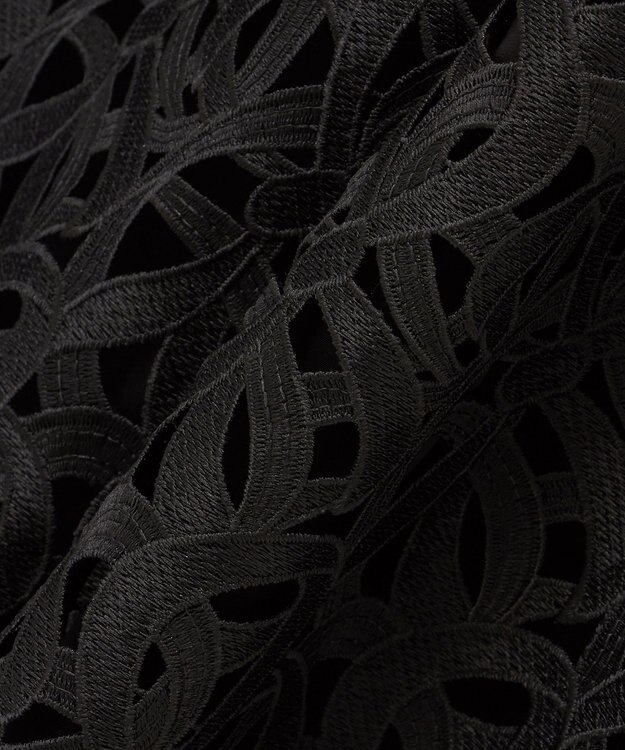 23区 L 【エステータ】ジオメトリックレース スカート ブラック系