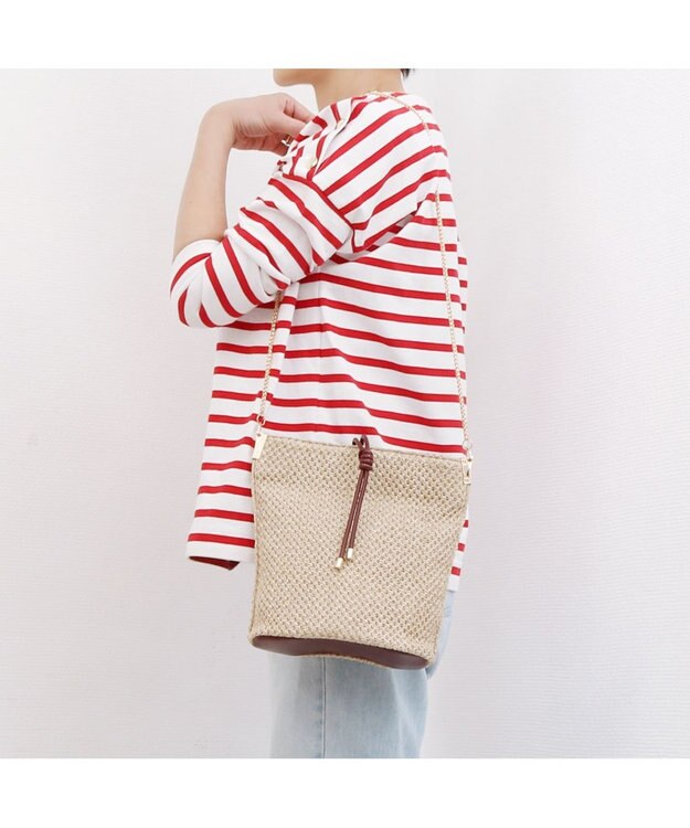 UNBILLION カシュカシュ cachecache / 口前ストラップポリプロピレンショルダー ベージュ