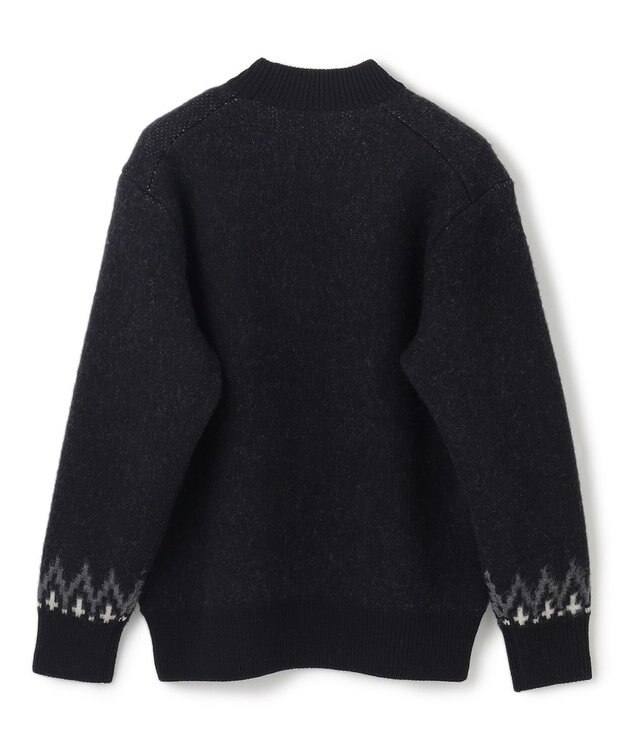 JOSEPH HOMME 【LEON 掲載】【HIGH GRADE LINE】ウルフジャガード  モックネック ブラック系5