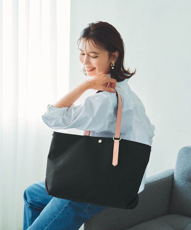 TOPKAPI 【新色追加】【Breath TOPKAPI】Aerial エアリアル ナイロン カラーストラップ付き A4 トートバッグ /軽量 ブラック系