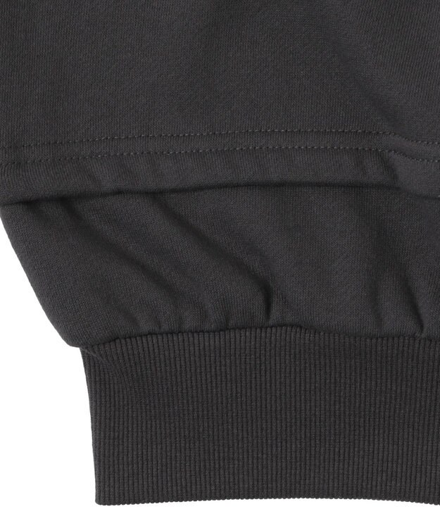 WEGO 【ユニセックス着用ITEM】ダメージアップリケレイヤードZIPパーカー スミクロ