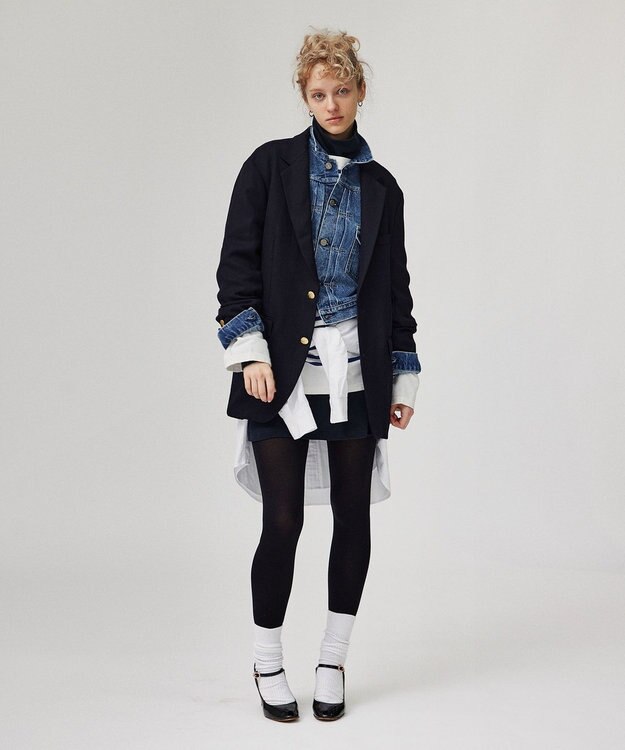 LENO NAVY BLAZER《UNISEX》ネイビーブレザー金ボタンジャケット NAVY