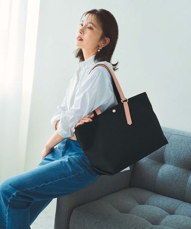 TOPKAPI 【新色追加】【Breath TOPKAPI】Aerial エアリアル ナイロン カラーストラップ付き A4 トートバッグ /軽量 ブラック系