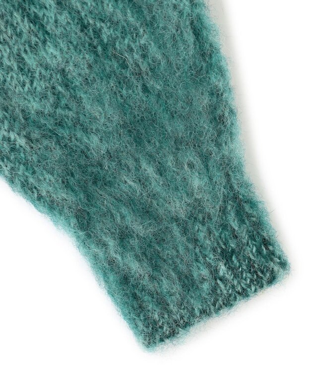 J.PRESS MEN 【J.PRESS ORIGINALS】SHETLAND WOOL SHAGGY MOULINET COLOR SADLE CARDIGAN / JAPAN MADE グリーン系