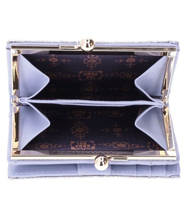 ANNA SUI パピヨン 口金二つ折り財布 ライトブルー
