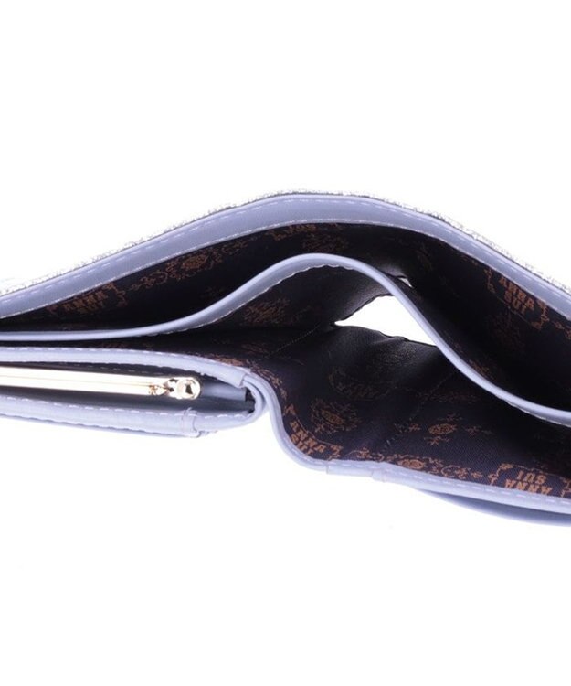 ANNA SUI パピヨン 口金二つ折り財布 ライトブルー