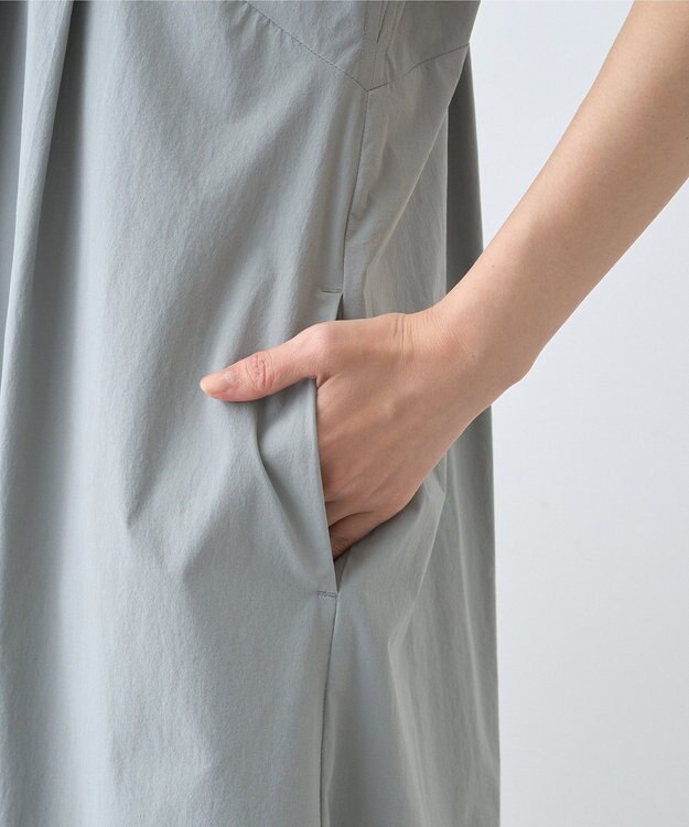 AMERICAN HOLIC 【マルチ機能】Vネックドロストショルダーワンピース Grayish Khaki