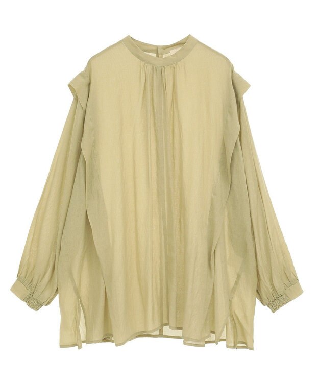 CRAFT STANDARD BOUTIQUE ヴィンテージボイルショルダータックブラウス Khaki