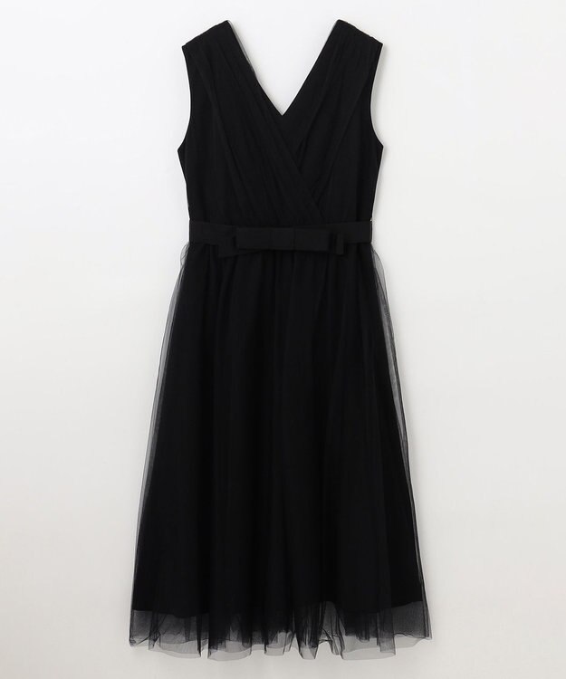 GRACE CONTINENTAL チュールドレープドレス ブラック