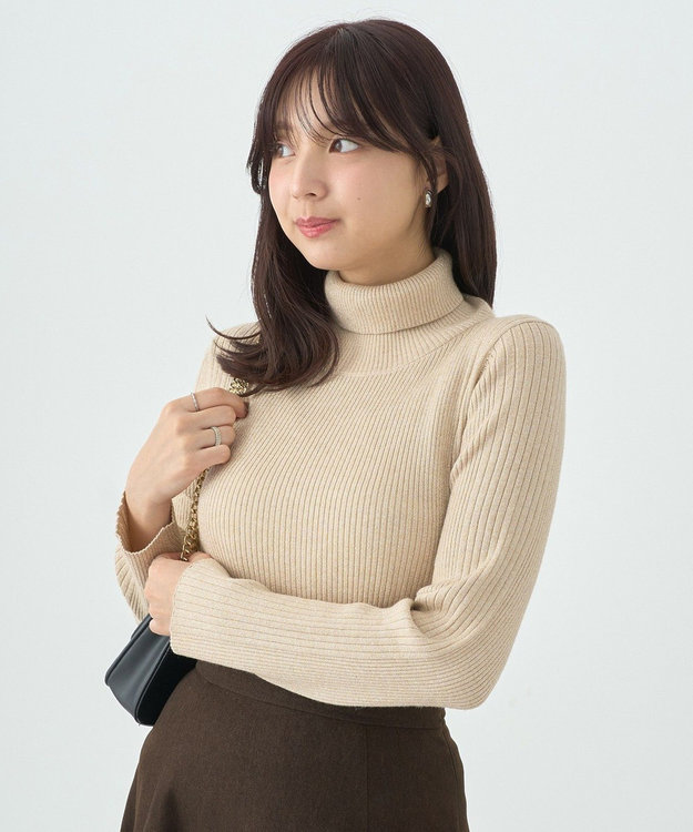 DOLCE & GABBANA ラメハイネックニット ブラウン F*YC134 DOLCE & GABBANA ラメハイネックニット ブラウン F*YC134