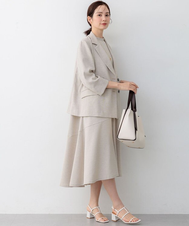 組曲 ライトリネンライク ジャケット ベージュ系