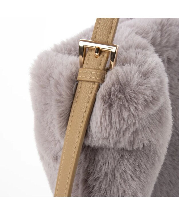 UNBILLION cachecache エコファーワンハンドルミニトートバッグ グレー