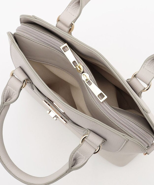 ANY 【2WAY】ラインベルトハンドバッグ ライトグレー