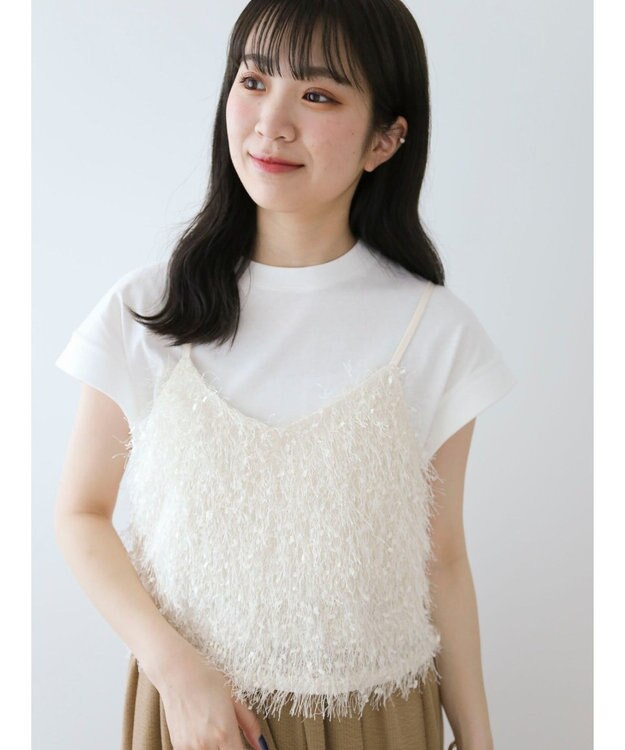 Green Parks テープヤーンキャミビスチェ Ecru