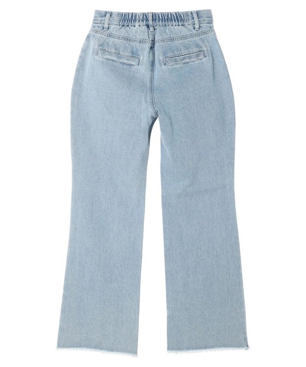 earth music&ecology フロントポケットフレアデニム Light Indigo