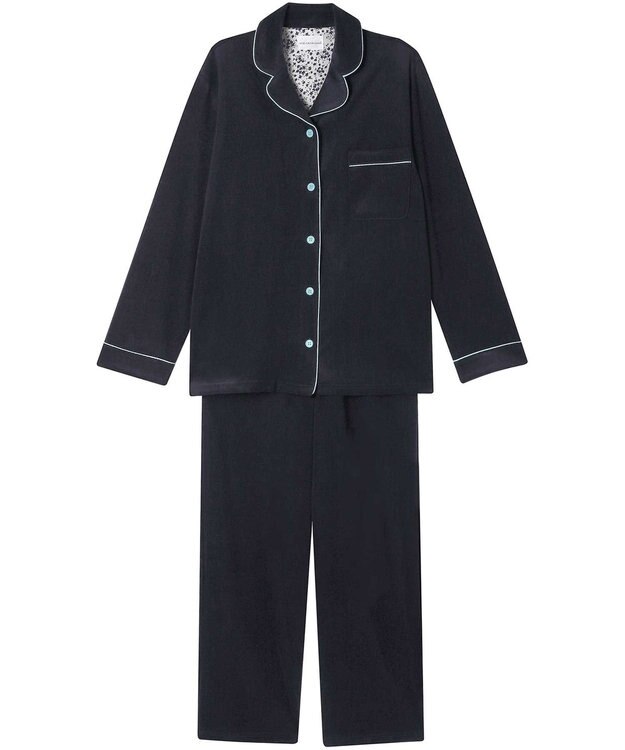 une nana cool なめらかパイルパジャマ MADE WITH LIBERTY FABRIC ネイビー