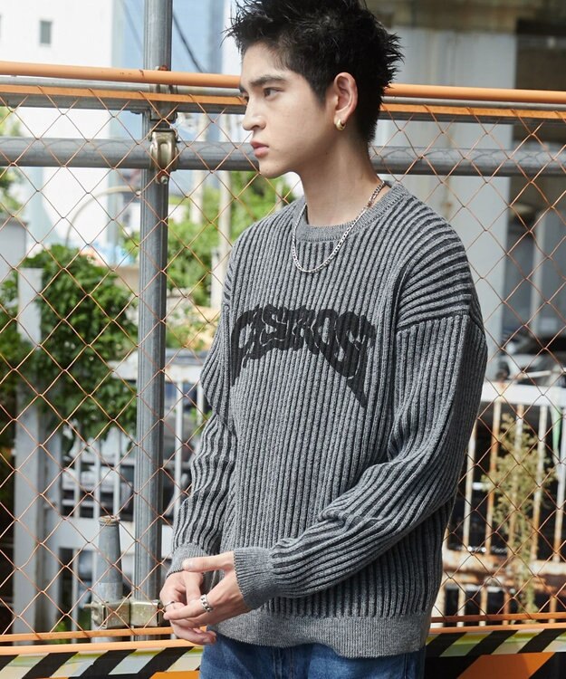 WEGO ヴィンテージライクグラフィックプルオーバー グレー