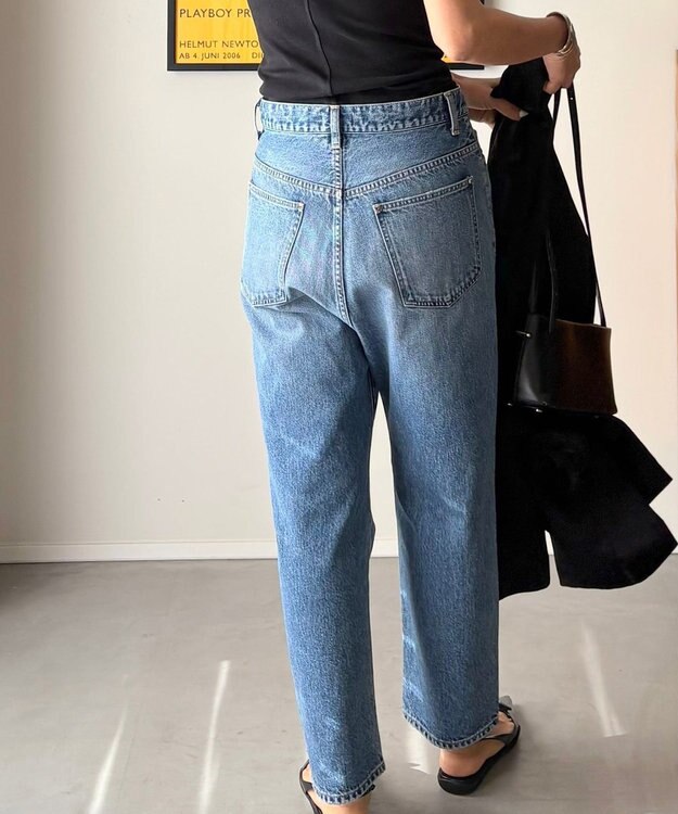 woadblue 【先行販売】SALUU サルー ストレートアンクル デニムパンツ ダメージ DAMAGE