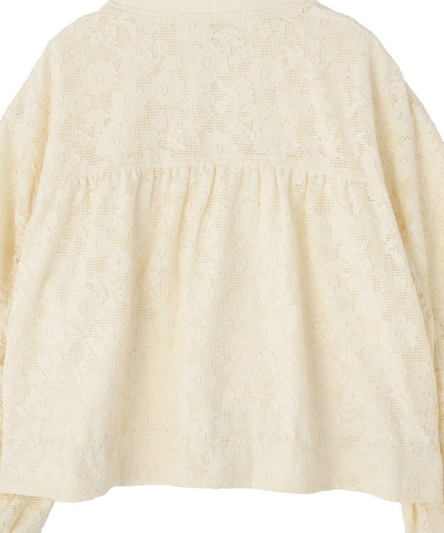 earth music&ecology 【WEB・一部店舗限定】レースリバーシブルブルゾン Ivory