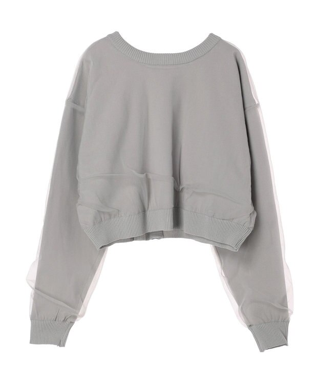 Green Parks ・ＥＬＥＮＣＡＲＥ　ＤＵＥ　２ｗａｙチュールレイヤーカーデ Gray