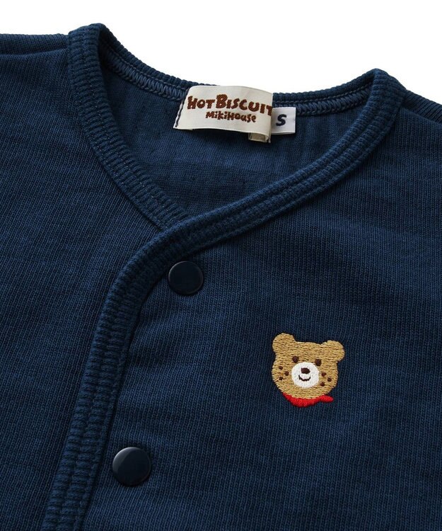 MIKI HOUSE HOT BISCUITS 【70-110cm】 接結天竺素材 ベスト 紺