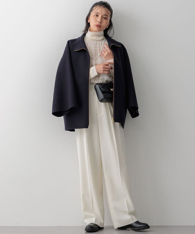 23区 S 【Oggi1月号/CLASSY.11月号掲載】ウーステッドウール リブタートルネック ニット ホワイト系