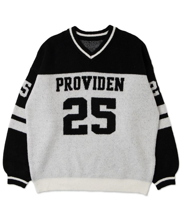 WEGO ナンバリングラインフラッフィーニット ブラックその他