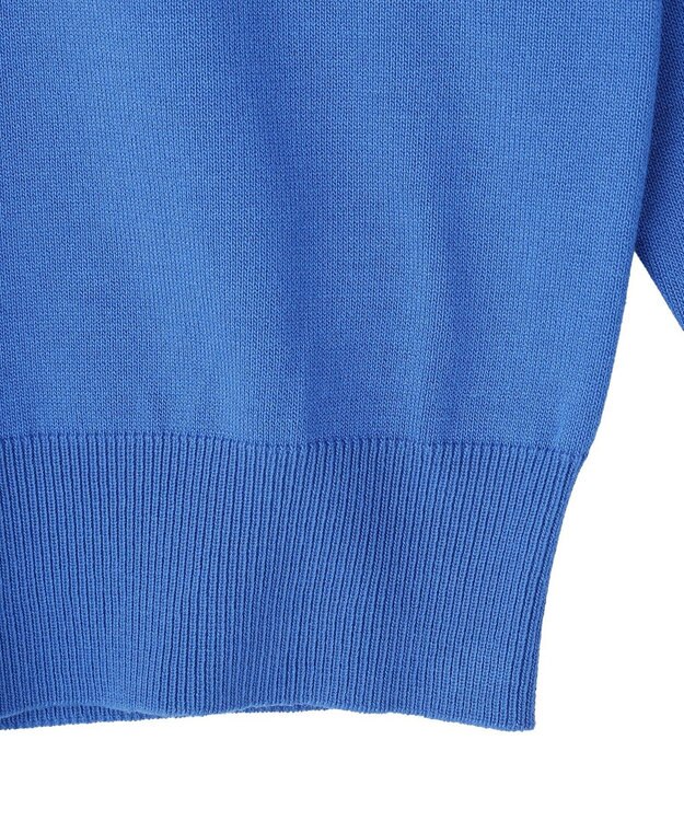 Green Parks パール調ボタン付き２ＷＡＹニットプルオーバー Blue