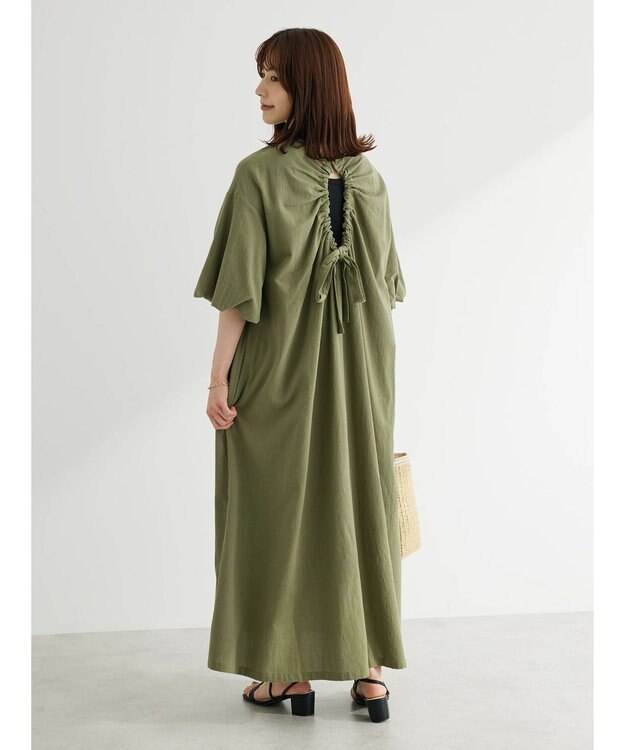 Green Parks ・ＥＬＥＮＣＡＲＥ　ＤＵＥ　バックリボンワンピース Khaki
