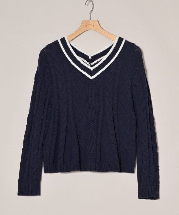 ONWARD Reuse Park 【組曲】ニット春夏 ネイビー