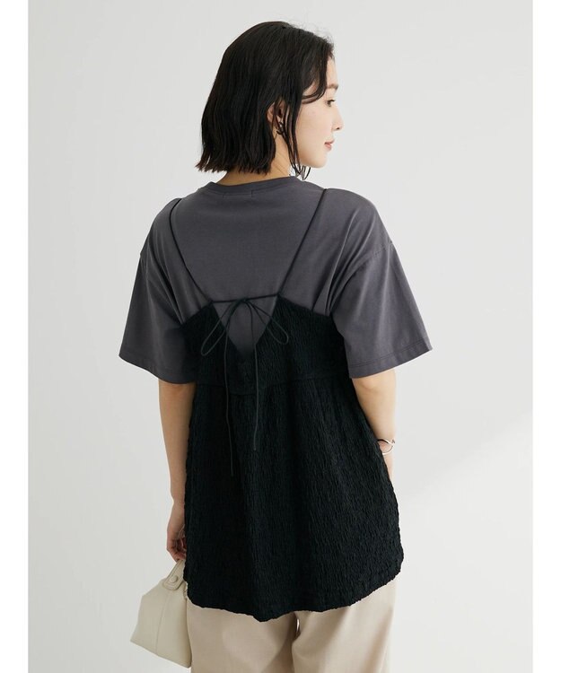 Green Parks カットＪＱキャミソール Black