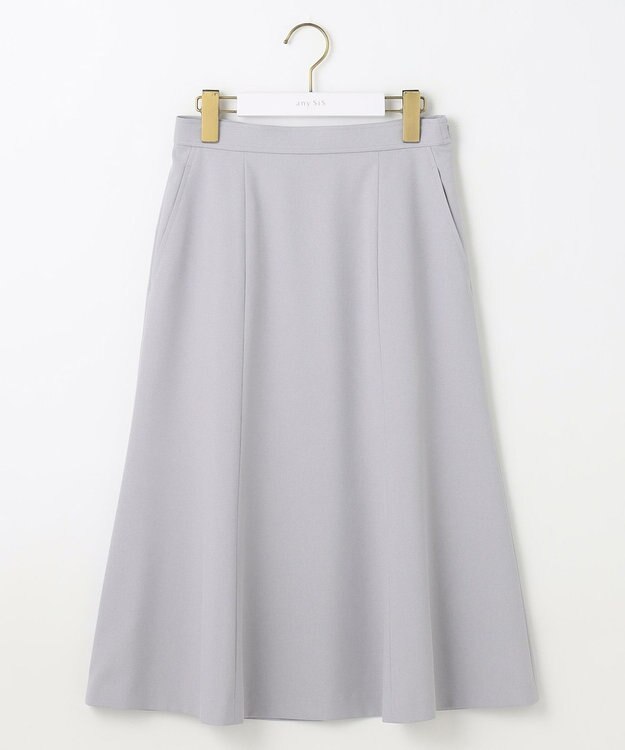 ANY SIS 【UVカット・接触冷感・吸水速乾】スマートビューティストレッチ  フレアスカート ブルーグレー