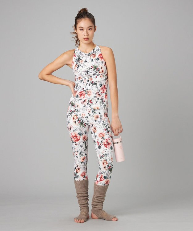 Chacott Chacott BALANCE ホリデーローズレギンス ホワイトプリント